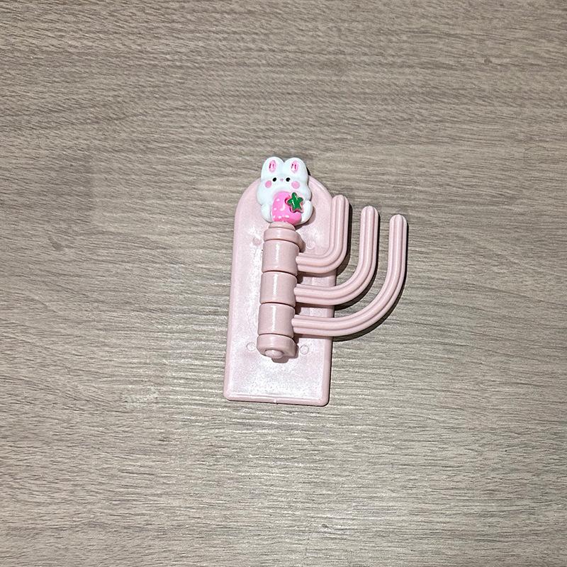 2 шт., непробиваемый крючок, милый бесследный три крючка, прочный клейкий настенный крючок за несущим липким крючком, поворотная вешалка для ключей