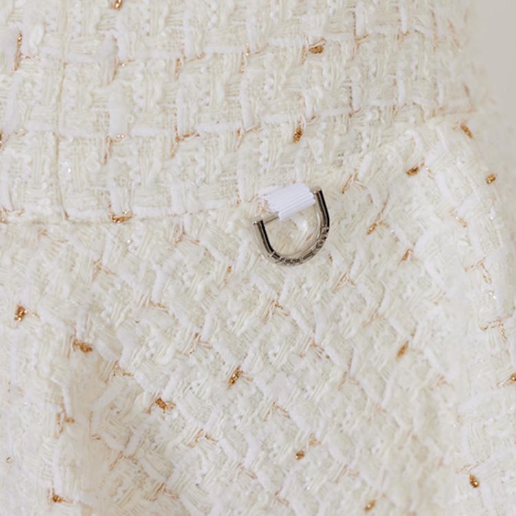 J.JANE Tweed Flower Skirt (White)