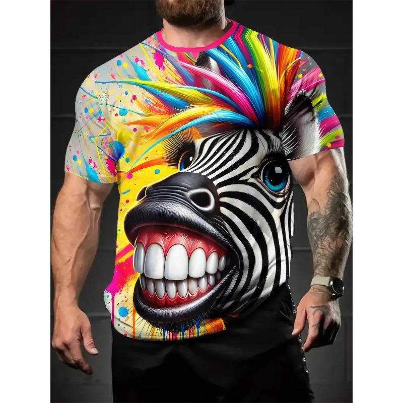 Fashion Funny Animal Graphic T-Shirt Fun Capybara 3D Print Oversize Short Sleeve T-Shirt O-Neck Casual Men T-Shirt