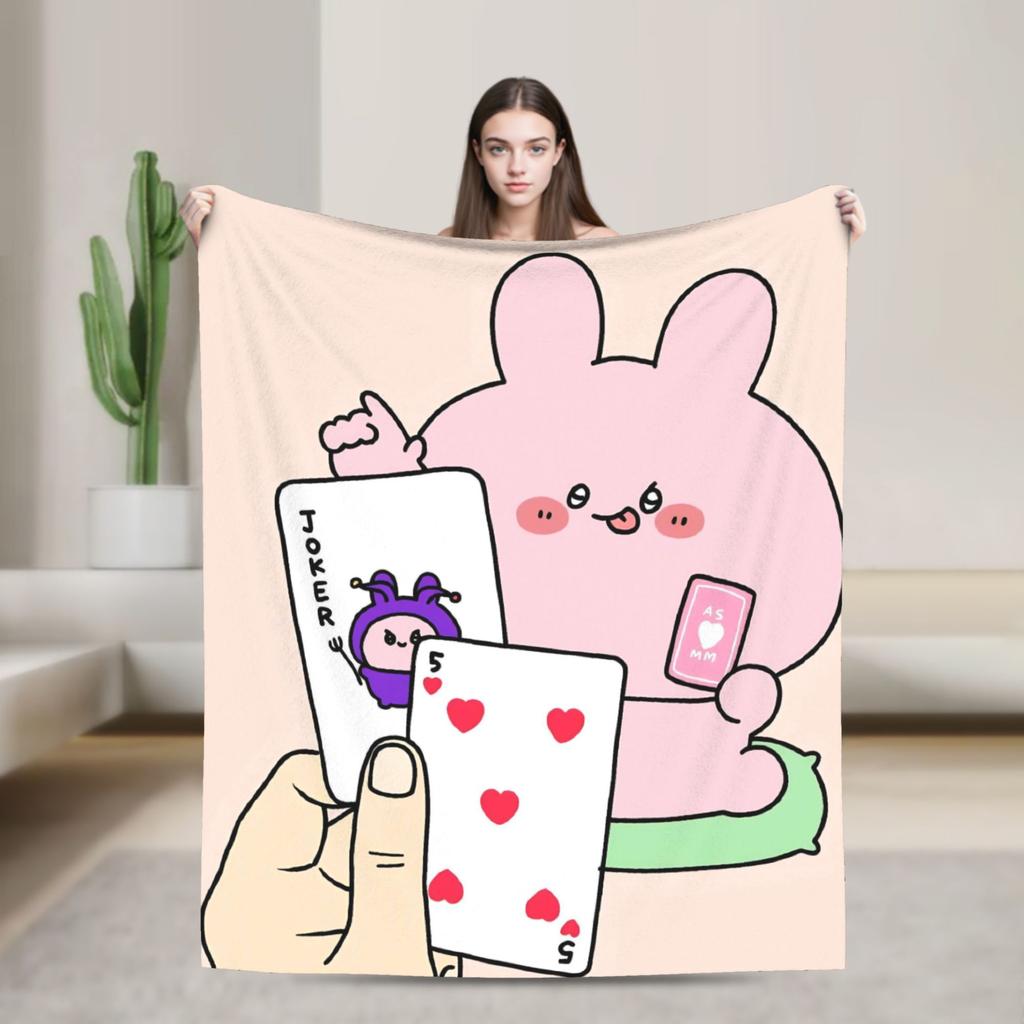 A-Asamimichaan Plush Blankets Girls Boys Flannel Bedding Throws For Couch Chair Super Warm Custom Quality Bedspread Gift