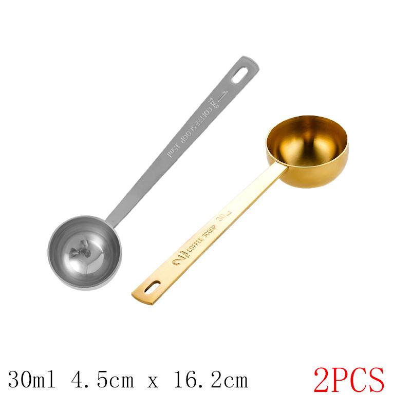 2/3 шт 15/30 мл нержавеющая сталь мерная ложка для кофе длинная ручка кофейная ложка принадлежности для выпечки инструмент ложка кухонный инструмент