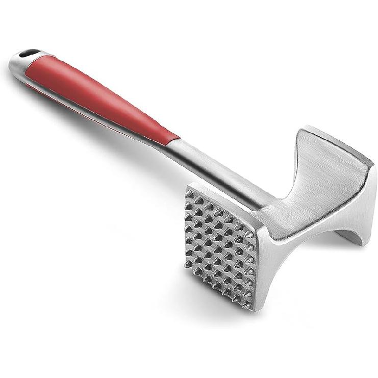 KITEXPERT Meat Tenderizer Hammer with Comfortable-Grip Handle, Dual-side Mallet for Kitchen, Heavy Duty Pounder For Tenderizing Steak, Beef and Fish