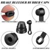 120pcs Rubber Fitting Caps Brake Bleeder Screw Caps Bleeder Valve Caps Rubber Dust