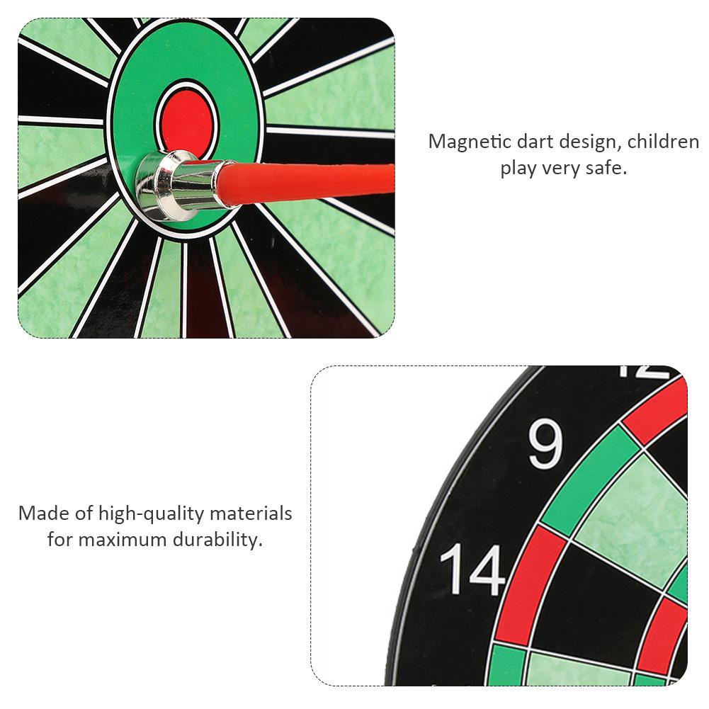 Детская безопасность Ребенок Играет в Спортивную Игру Игрушка Магнитный Пластиковый Дартс Дартс Диски Набор 15 дюймов Зеленый