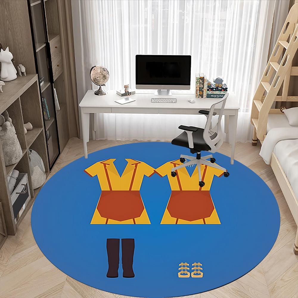 1pc Broke Girls Office Round Area Rug, Under Office Chairs Bedroom Living Room Home Decor a1022371
