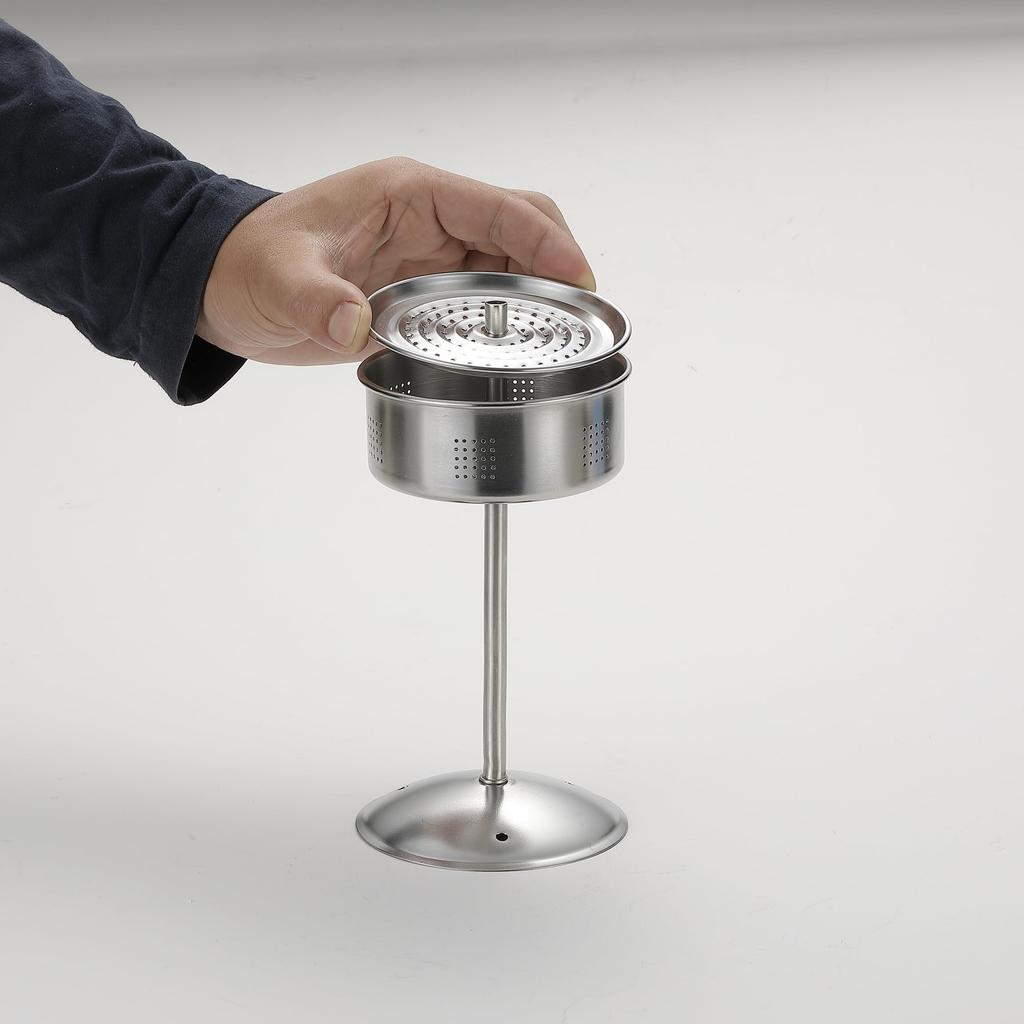 CAMPING MOON SW-7 Stainless Steel Percolator Kettle, Direct Flame, One-Piece Molding, Gas Stove Only, 1.2L