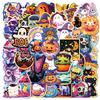 50 Cute and Funny Halloween Cartoon Stickers, Bat Ghost Party Hand Account Material Stickers