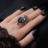 Party Adjustable New Black Bat Ring Bat Cameo Ring Gothic Witch Ring Halloween