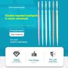 200Pcs/Box Disposable Double-End Toothpick Brush Plastic Interdental Brush Toothpick Dental Plaque Removal Flosser Teeth Cleaning Tools
