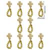 Wooden Rosary Beads 8mm with Crosses Pendant Gift for Prayer & Meditations Beads Religious Accessories