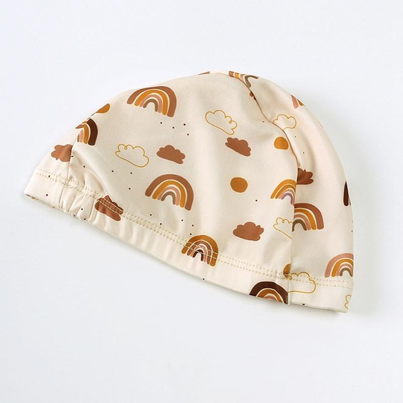 Детский купальник с принтом для девочек, быстросохнущий комбинезон с длинными рукавами, цельный купальник со шляпой