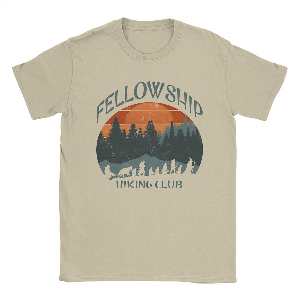 Футболка L-Lords Of The R-Rings Fellowship Hiking Club для мужчин, 100% хлопок, винтажные футболки, футболка с круглым вырезом, короткий рукав, мерч