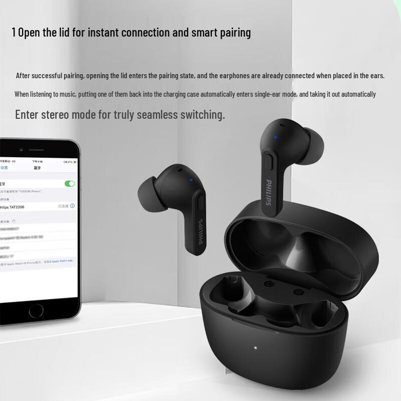 Philips TAT2206 True Wireless Bluetooth Earbuds