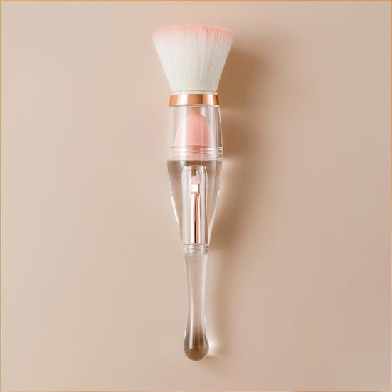 Кисть для макияжа Портативная многофункциональная стильная косметическая кисть 4-в-1 для путешествий Женские аксессуары