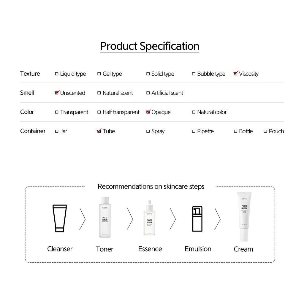 [NACIFIC]Phyto Niacin Whitening Tone-up Cream 50ml, 1+1