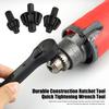 2-In-1 Drill Chuck Ratchet Wrench Two-way Quick Change Adapter Spanner