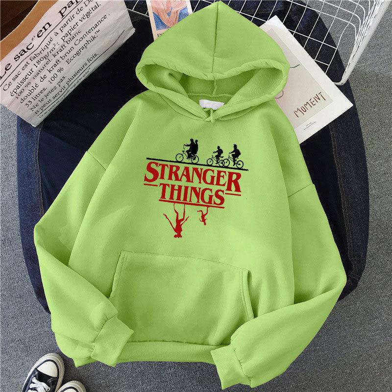 Stranger Things Stranger Things Printed Pullover Hoodie Fleece Jacket Sweater Hoodie
