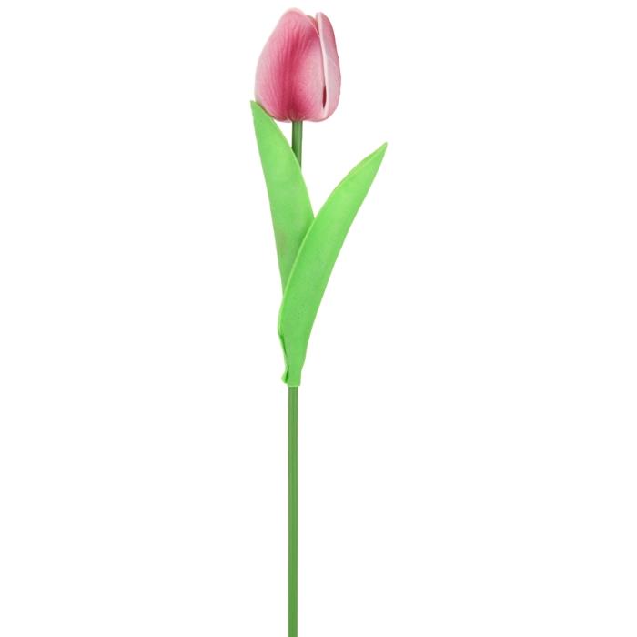 Tulips Silicone Flowers Artificial Decorative Plants for Vase 5 Pcs Pink