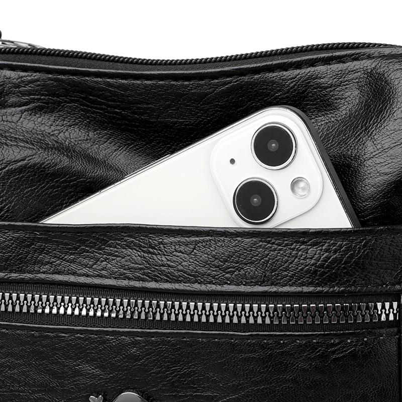 Женская сумка из мягкой кожи, сумка для мамы, на плечо, кросс-боди