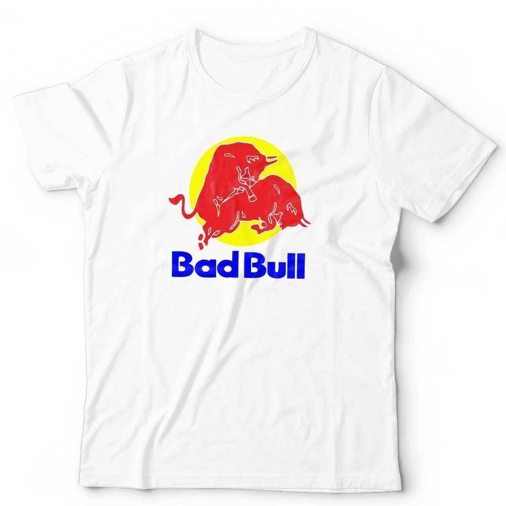 Футболка Bad Bull Унисекс Смешная Юмор Подарок Шутка Энергетический Напиток Пародия Ретро
