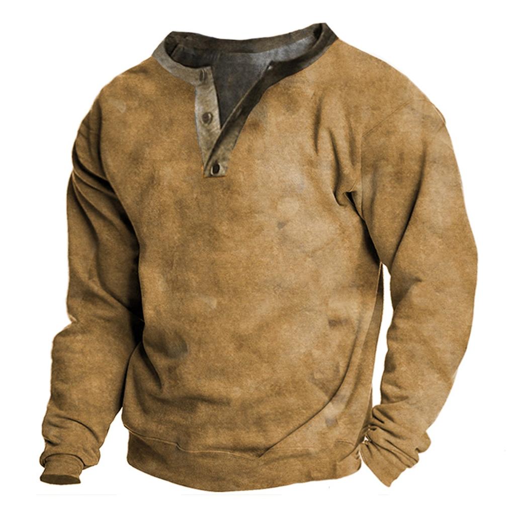 Мужская уличная винтажная модная спортивная футболка с v-образным вырезом и длинным рукавом