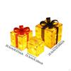 3 Pieces Christmas Light Up Boxes ,Light Present ,Christmas Scene Layout Decoration for