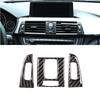 Real Carbon Fiber Car Interior Center Side Air Conditioner Outlet Vent Cover Trim Sticker For BMW 3 4 Series F30 F32 2013-2018
