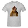Piece Cute Wink Funny  Cotton TShirt Thinking Monkey Tops Tees For Unisex