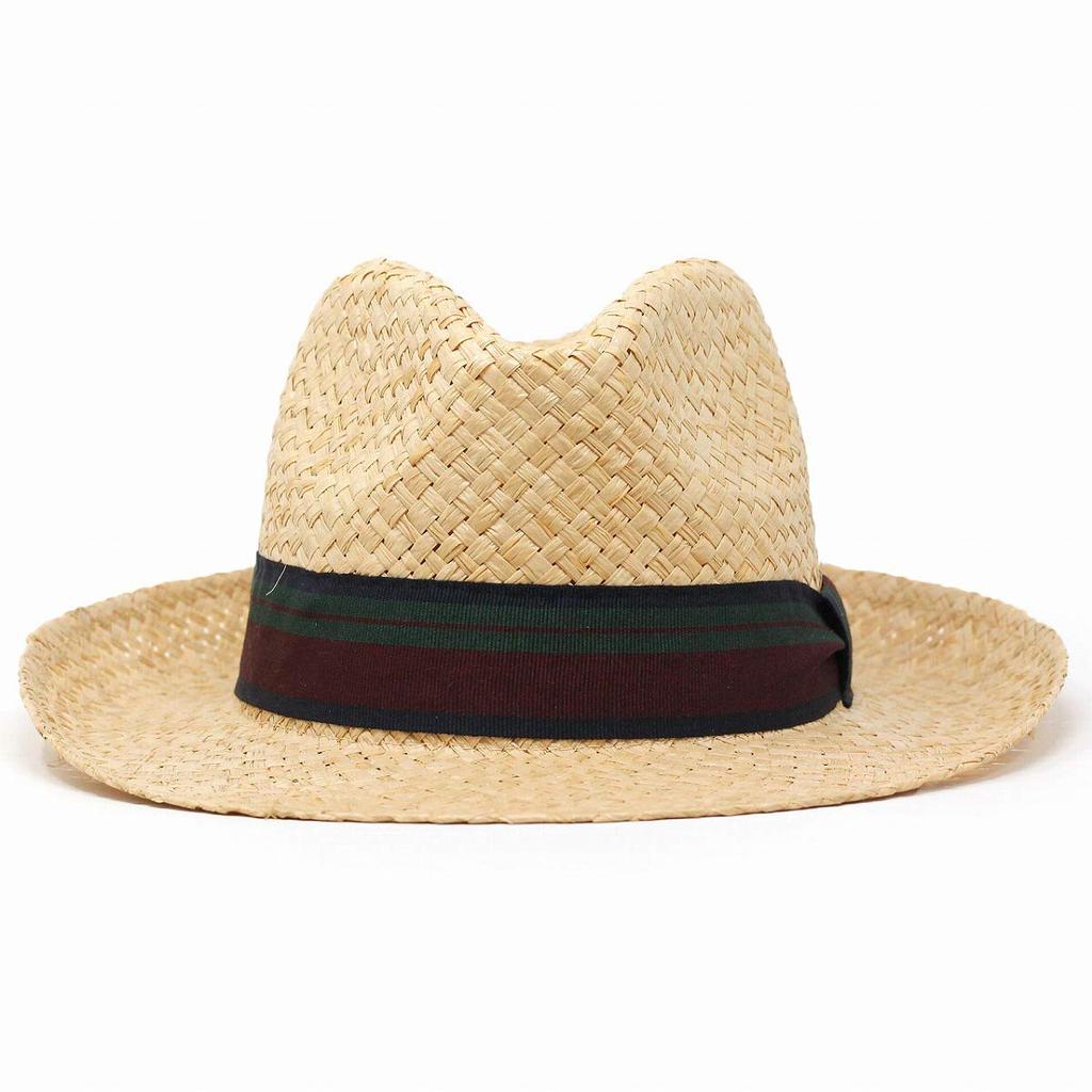 GALLIANO SORBATTI Сложенная соломенная шляпа, размер 57 см, натуральная шляпа, шляпа, рафия, Италия, весна/лето, (фактический приблизительно. 56см),