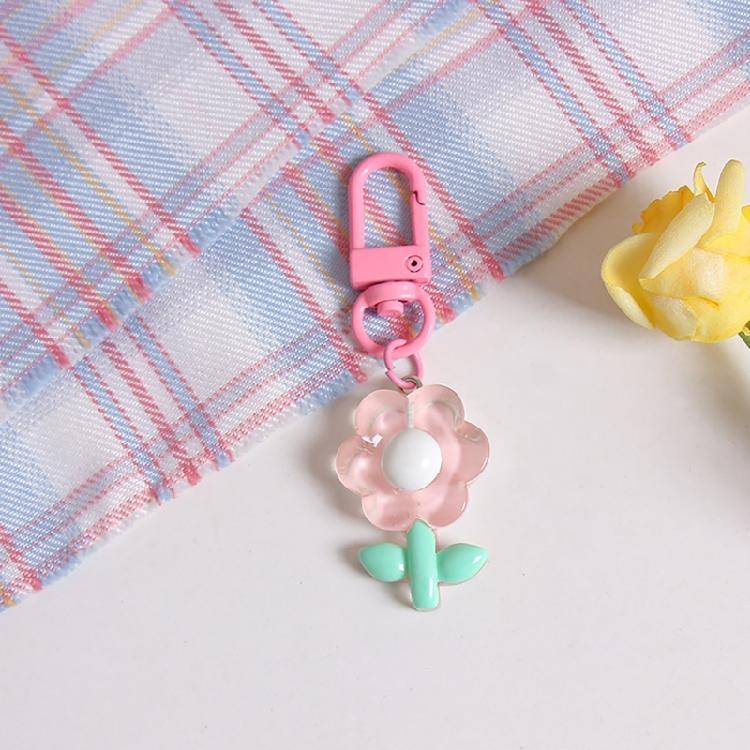 Прочный брелок для ключей с цветком из смолы Элегантный прозрачный брелок для ключей с цветком Уникальный кулон для ключей Идеально подходит для любителей природы