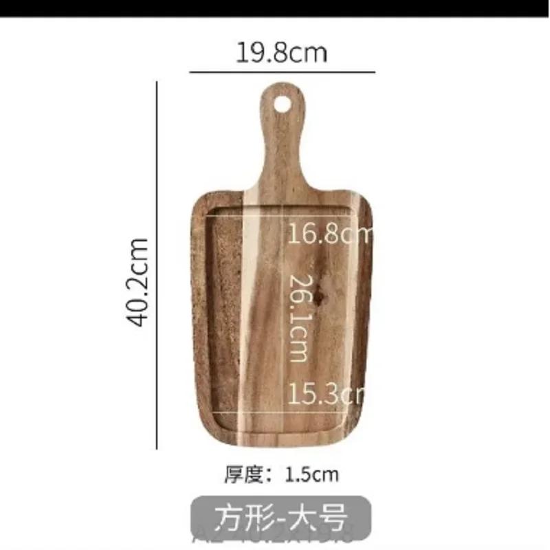 1 шт. Тарелка для стейка из массива дерева, креативная тарелка для пасты, западной кухни, пиццы, простая каменная плоская тарелка, японская кухня, дом, ресторан