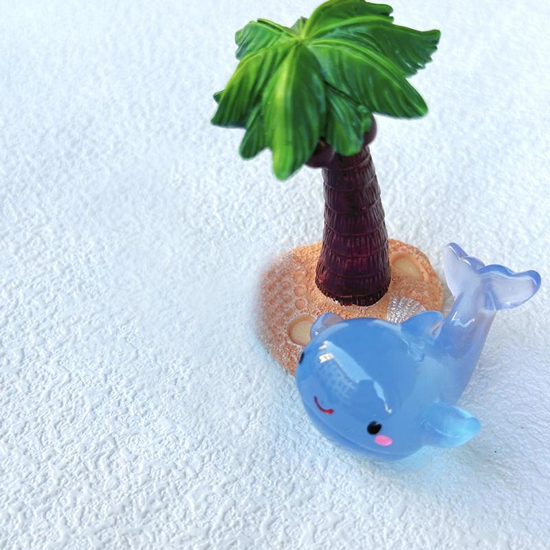 1 шт. Мини светящийся кит домашний декор ландшафтный дизайн смоляные поделки светящийся кит сад аквариум миниатюры украшения украшения