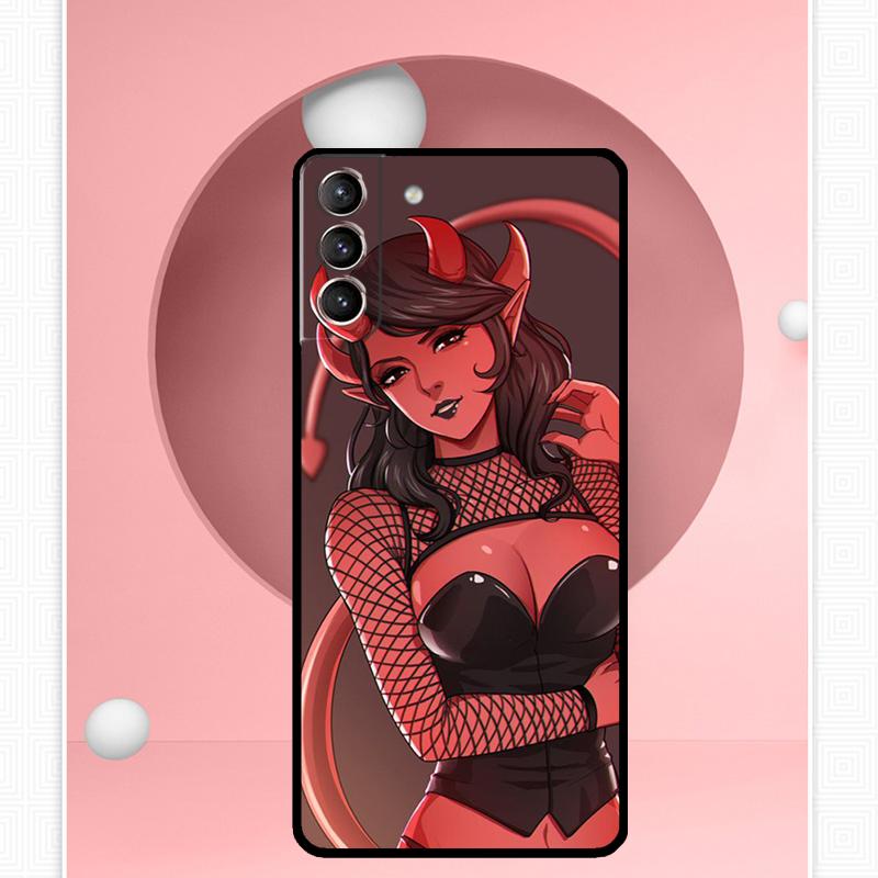 Чехол Devil Woman для Samsung Galaxy S24 S23 Ultra S22 S20 FE S21 FE Note 10 20 S8 S9 S10 Plus