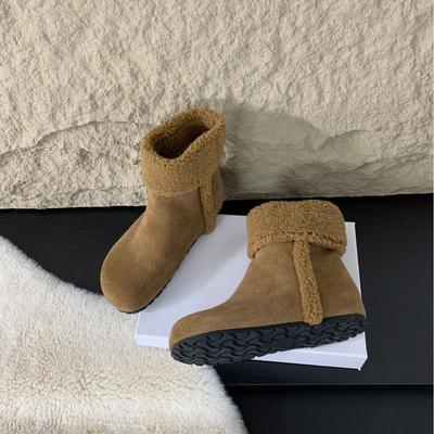 Увеличение внутренней высоты~ Женские зимние теплые бархатные хлопковые ботинки 2025 новые модели