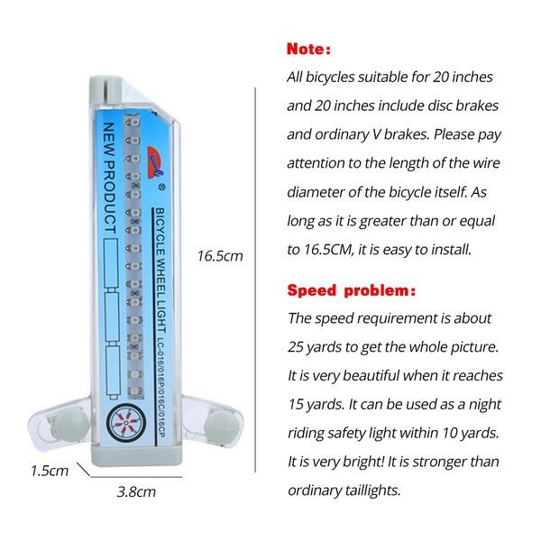 Светильник на колесо велосипеда, двухсторонний, 32 светодиода, цветной светильник на колесо велосипеда для горного велосипеда, спицовый светильник