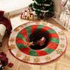60*60 см Рождественский круглый ковер 3D особой формы Imitation Cashmere Подставка под елку Рождественская Атмосферная декорация Красный