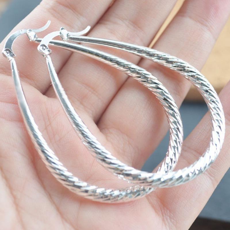 European American Fashion Large Hoop Earrings for Women