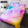 Набор пододеяльников из 3 предметов с розовым, голубым и фиолетовым зыбучим песком. Красочный мраморный комплект постельного белья. Комплект для кровати с абстрактным искусством. Яркий девичий плед.
