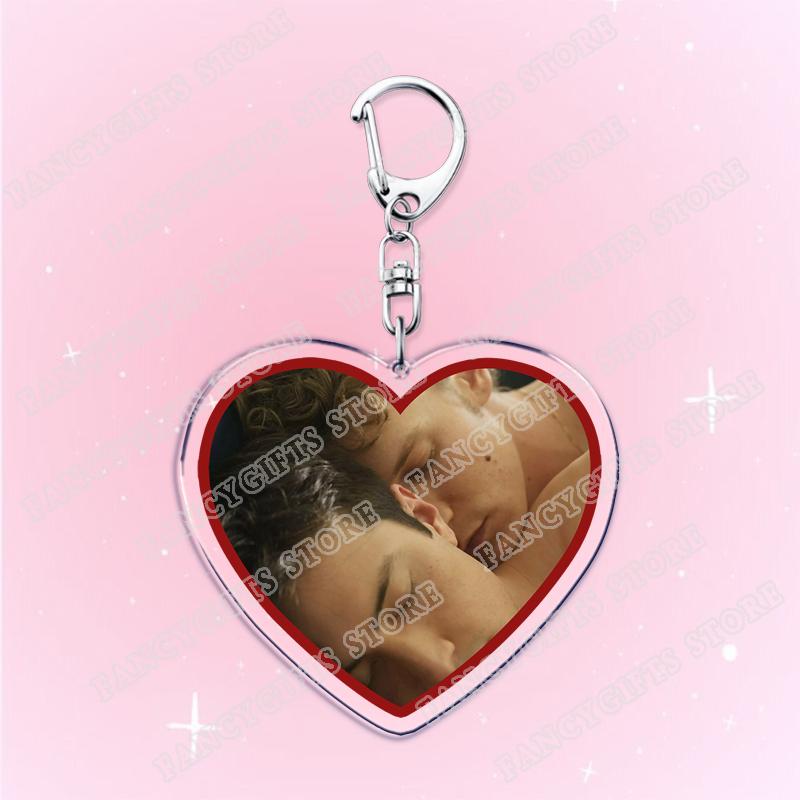 Heated Rivalry BL TV Show Heart Keychain for Accessories Shane Hollander Ilya Rozanov Love Keyring Jewelry Fans Friends Gifts