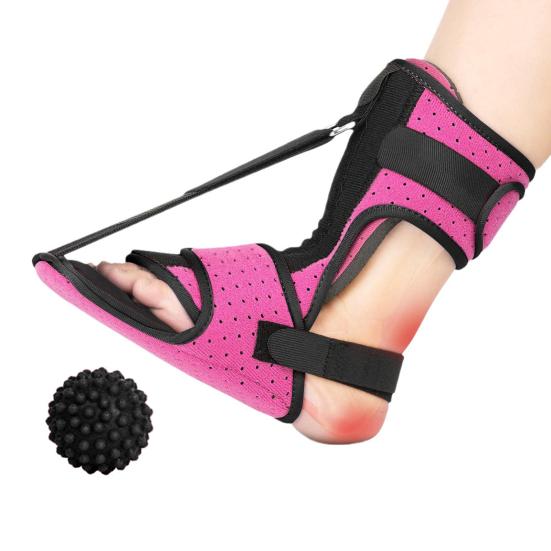 Ночная шина для лечения подошвенного фасциита с массажным шариком, регулируемая для женщин, мужчин, взрослых, лодыжки