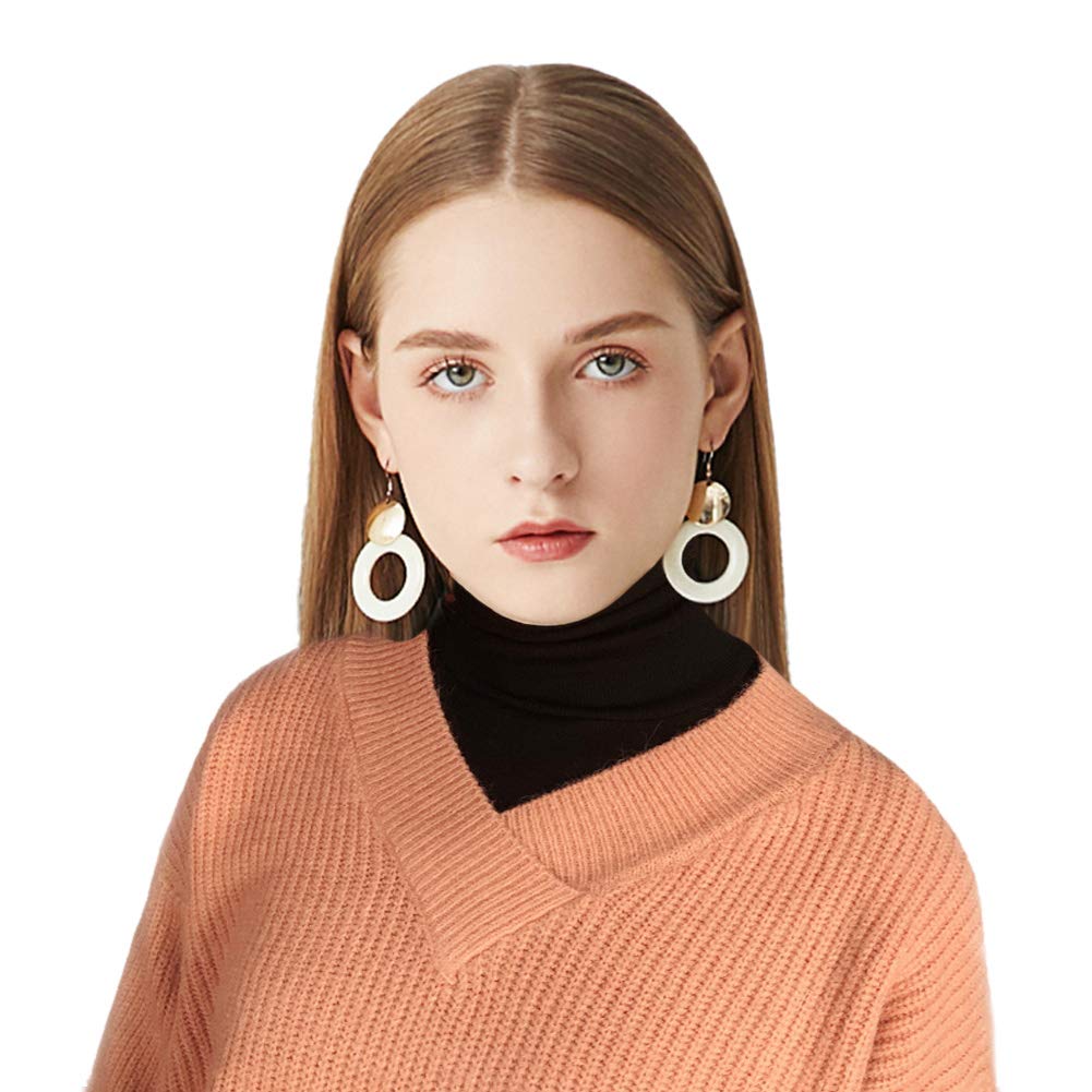 2024 New Modal Cotton False Collar Ring Scarf Women Detachable Turtleneck Neck Scarf Solid Color Neck Cover Fake Collar