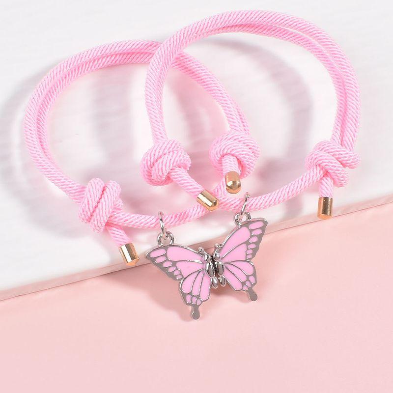 Мультяшный Милый Браслет с Бабочкой для Детей Два Студента Подруги Подарок на День Рождения Магнитный Кулон Один Человек Полунесущий Ремешок