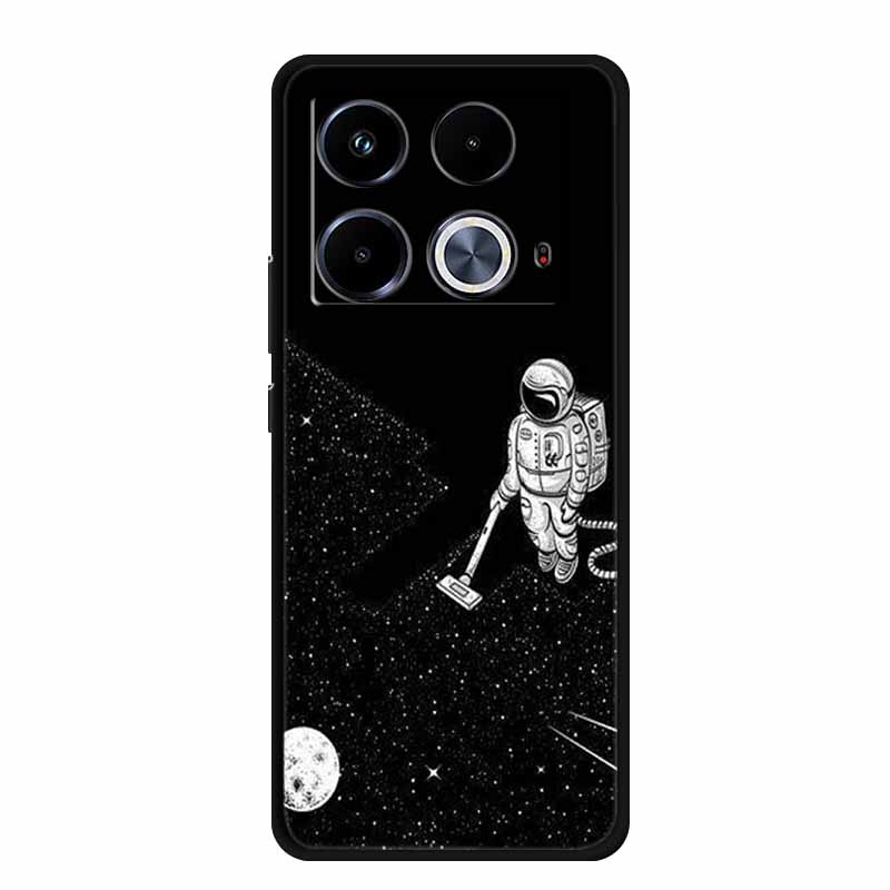 For Infinix Note 40 Case X6853 Space Soft Silicone TPU Astronaut Back Cover Phone Cases For Infinix Note 40 Pro 5G 4G Coque Para