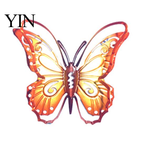Waterproof Metal Wall Ornaments Butterfly Decorations, Garden Art Sculpture, Decorative Pieces Weatherproof Hanging Decor for Patio Fence Home