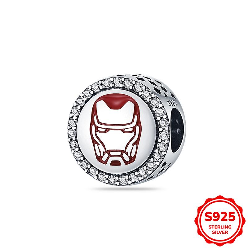 Marvel Человек-паук и Щит Капитана Америки Подвеска Шарм Бусина Подходит для Браслета 3 мм Ожерелье Женский Кулон Роскошные DIY Ювелирные Изделия Подарок