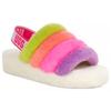 (WMNS) UGG Fluff Yeah Slide 'White Taffy Pink Multi' Women's 1097169-WHM