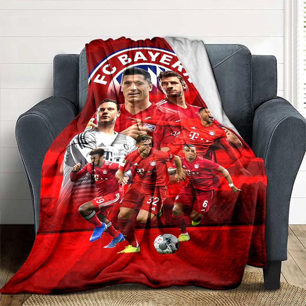 Bayern Munich Team Celebration Blanket Warmthful Decor Perfect for Picnics Sofa Seaside Four Seasons Multipurpose Stylish Decor