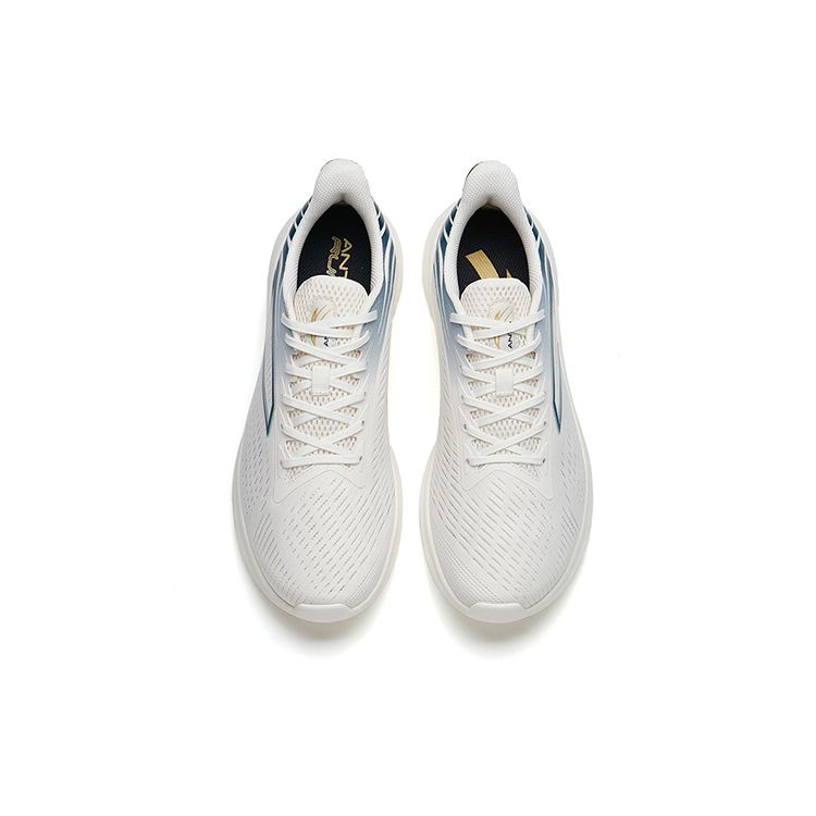 Anta Удобные амортизирующие нескользящие прочные низкие кроссовки для бега мужские кроссовки белые синие 912235521-3