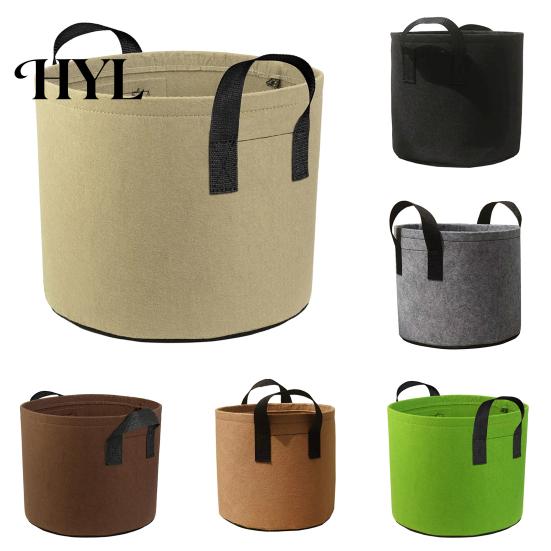 Indoor Plant Container 5 Gallon Grow Bag Non-woven Fabric Planting with Handles Space-saving Holder Breathable Garden Pot for Outdoor Vegetables
