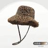 Леопардовый принт горячая девушка шляпа-ведро с необработанным краем модная универсальная уличная складная шляпа от солнца